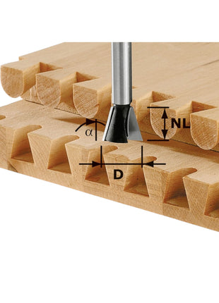 Festool HS S8 D13,8/13,5/15° frez trzpieniowy 13,8 x 13,5 x 46 x 8 mm 15° ( 490991 ) do frezarek górnowrzecionowych