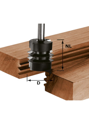 Festool HW S8 D34/NL32 frez do kleju 34 x 32 x 62 x 8 mm ( 491034 ) do frezarek górnowrzecionowych OF 900, OF 1000, OF 1010, OF 1010 R, OF 1400, OF 2000, OF 2200