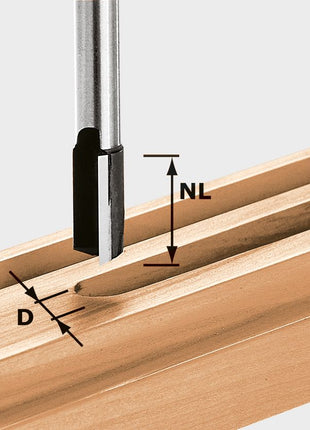 Festool HW S8 D16/30 Nutfräser 16 x 30 x 65 x 8 mm ( 490967 ) für Oberfräsen OF 900, OF 1000, OF 1010, OF 1010 R, OF 1400, OF 2000, OF 2200