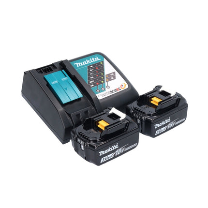 Makita DUC 150 RF201 Tronçonneuse sans fil 18 V 15 cm Brushless + 2x batterie 3,0 Ah + chargeur