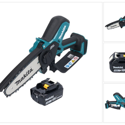Makita DUC 150 M01 Tronçonneuse à chaîne sans fil 18 V 15 cm Brushless + 1x batterie 4,0 Ah - sans chargeur