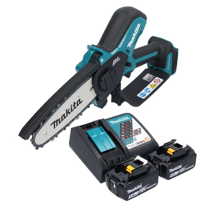 Makita DUC 150 RT201 Cordless chainsaw 18 V 15 cm brushless + 2x battery 5.0 Ah + charger