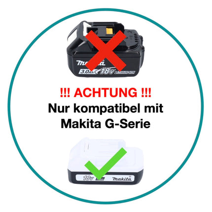 Makita DF 457 DWEX2 Akku Bohrschrauber 18 V 42 Nm G-Serie + 2x Akku 1,5 Ah + Ladegerät + 70 tlg. Zubehör Set + Koffer