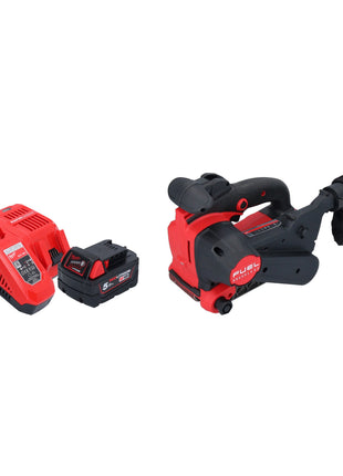 Milwaukee M18 FBTS75-501 ponceuse à bande sans fil 18 V 75 x 457 mm sans brosse + 1x batterie 5,0 Ah + chargeur + chargeur de batterie