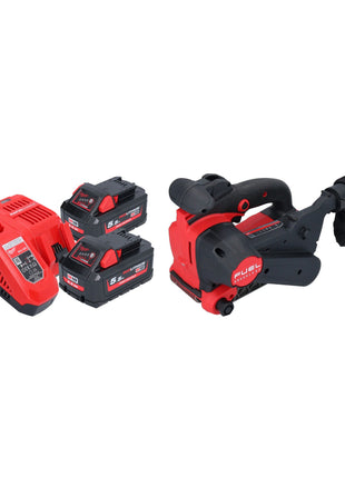 Milwaukee M18 FBTS75-552 Akku Bandschleifer 18 V 75 x 457 mm Brushless + 2x Akku 5,5 Ah + Ladegerät