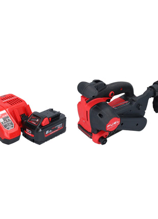 Lijadora de banda a batería Milwaukee M18 FBTS75-801 18 V 75 x 457 mm sin escobillas + 1x batería 8,0 Ah + cargador