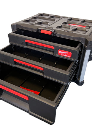 Milwaukee PACKOUT 2 + 1 Drawer Tool Box Boîte à outils 363 x 564 x 414 mm ( 4932493190 ) Organiseur à tiroirs