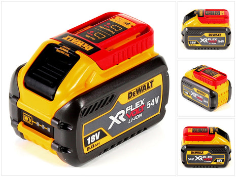 Akumulator DeWalt DCB 547 FLEXVOLT 54 V / 18 V 9,0 Ah - 9000 mAh Li-Ion ze wskaźnikiem poziomu naładowania