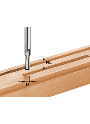 Festool HW S8 D3/6 Nutfräser 3 x 6 x 45 x 8 mm ( 490952 ) für Oberfräse OF 900, OF 1000, OF 1010, OF 1010 R, OF 1400, OF 2000, OF 2200