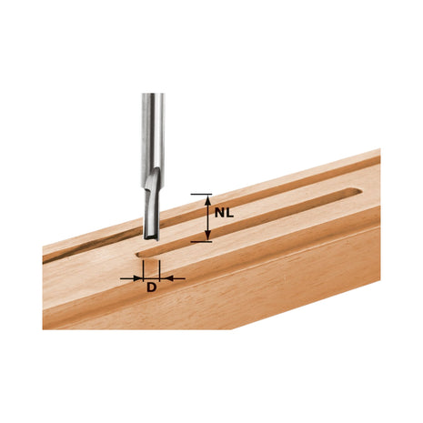 Festool HW S8 D3/6 fresa ranuradora 3 x 6 x 45 x 8 mm (490952) para fresadora OF 900, OF 1000, OF 1010, OF 1010 R, OF 1400, OF 2000, OF 2200