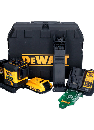 DeWalt DCLE 34031 D1 Akku Linienlaser 18 V 3x 360° grün + 1x Akku 2,0 Ah + Ladegerät + Koffer