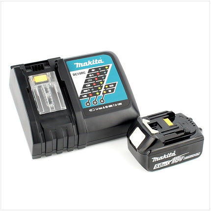 Makita DHP 482 RT1J W Akku Schlagbohrschrauber 18 V 62Nm + 1x Akku 5,0Ah + Ladegerät im Makpac 2 - Toolbrothers