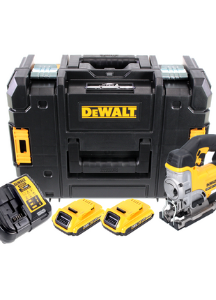 DeWalt DCS 331 D2 Akku Stichsäge 18 V + 2x Akku 2,0 Ah + Ladegerät + TSTAK - Toolbrothers