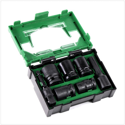 Hitachi Kraftnuss Box Steckschlüsselsatz 7 - teilig 1/2" Vierkant 1/4" Sechskant ( 40030025 ) - Toolbrothers