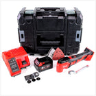 Milwaukee M18 BMT - 501 18 V Akku Multi Funktion Werkzeug in Stanley Box + M18 B5 5,0 Ah Akku + M12-18C Ladegerät - Toolbrothers