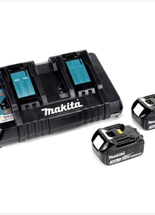 Makita DLM 431 PF2 Akku Rasenmäher 36V ( 2x18V ) 43cm + 2x Akku 3,0Ah + Doppelladegerät - Toolbrothers