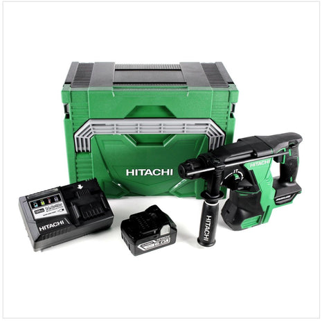 Hitachi DH 18 DBL 18 V Li-Ion Brushless SDS-Plus Akku Bohrhammer im Hitachi System Case HSC Typ 3 + 1x BSL 1860 18 V 6,0 Ah Akku + 1x UC 18YSL3 Ladegerät 14,4 - 18 V - Toolbrothers