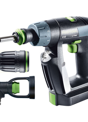 Festool CXS Li 2,6 Plus Akku Bohrschrauber 10,8V 16Nm ( 564532 ) + Winkelvorsatz + 2x Akku 2,6Ah + Ladegerät + Systainer - Toolbrothers