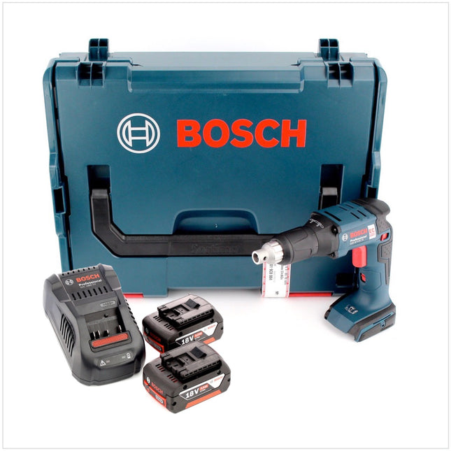Bosch GSR 18 V-EC TE Akku Trockenbauschrauber 18V 25Nm Brushless + 2x Akku 5,0Ah + Ladegerät + Magazinvorsatz MA 55 + L-Boxx - Toolbrothers