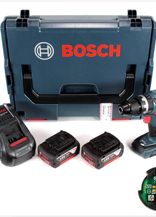 Bosch GSB 18V-60 C Akku Schlagbohrschrauber 18 V 60 Nm brushless + 2x Akkus 5,0 Ah + Schnellladegerät + Connectivity Modul in L-Boxx - Toolbrothers