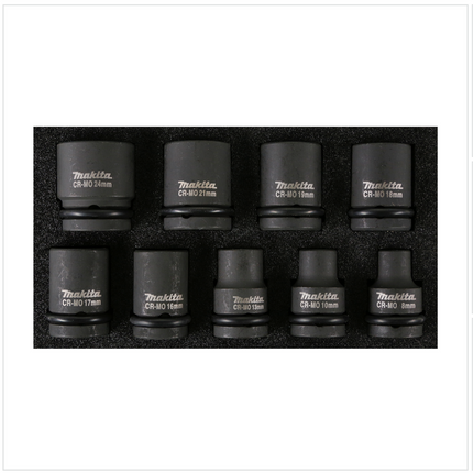 Makita Steckschlüssel Nuss Set Nüsse 1/2" 9 tlg. ( D-41517 ) - Toolbrothers