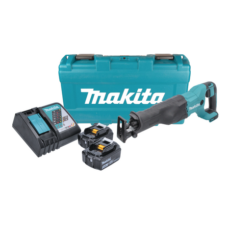 Makita DJR 186 RFK Akku Reciprosäge Säbelsäge 18 V + 2x Akku 3,0 Ah + Ladegerät + Koffer - Toolbrothers