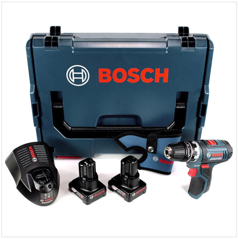 Bosch GSR 12V-15 FC Professional FlexiClick Akku Bohrschrauber mit 2 x 4 Ah Akkus + Lader in L-Boxx - Toolbrothers