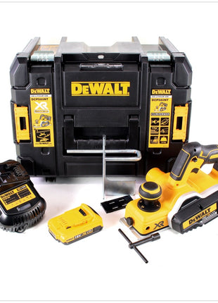 DeWalt DCP 580 D1 Akku Hobel 18V 82mm + 1x Akku 2,0Ah + Ladegerät + TSTAK - Toolbrothers