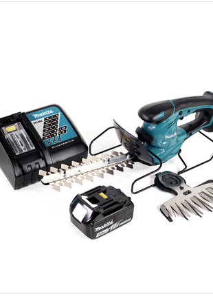 Makita DUM 168 18V Li-ion Akku Grasschere + 1x 3,0 Ah Akku + 1x Ladegerät + 1x UH 200 D 20 cm Schermesser - Toolbrothers