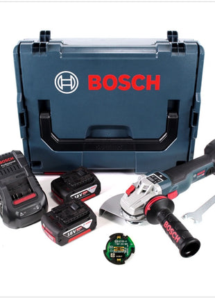 Bosch GWS 18 V-150 SC Professional Akku Winkelschleifer 150 mm in L-Boxx mit GCY 30-4 Connectivity Modul + 2x GBA 6,0 Ah Akku + GAL 1880 Ladegerät - Toolbrothers