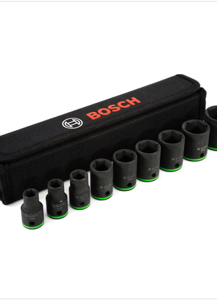 Bosch Professional 1/2" Steckschlüssel Einsätze Außen Sechskant Nüsse Set 9 tlg. ( 2608551100 ) - Toolbrothers