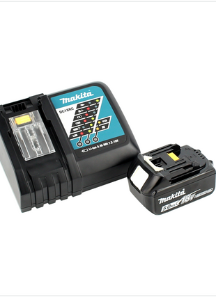 Makita DMR 104 Baustellen Radio Schwarz Grün DAB Digital + 1x BL 1850 B 18V - 5Ah Akku + 1x DC 18 RC Schnellladegerät - Toolbrothers