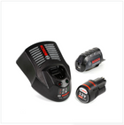 Bosch USB Power Set 12V 1x 2,5Ah Akku + Ladegerät + GAA 12V Akku USB Ladegerät Aufsatz Adapter - Toolbrothers