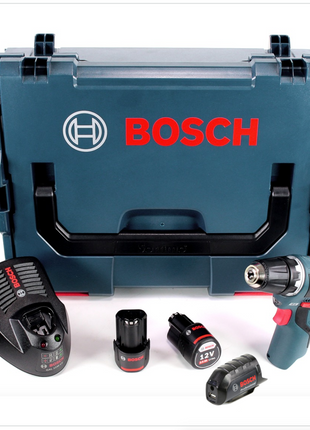 Bosch GSR 12V-20 Professional Akku Bohrschrauber Brushless 20Nm + L-Boxx + 2x Akku 2,5Ah + 1x Ladegerät + 1x GAA 12V USB Adapter - Toolbrothers