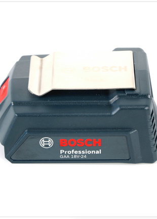 Bosch USB Power Set 18 V mit GAA Professional USB Adapter für 14,4 V / 18 V Akkus + 1x GBA 18V 6,0 Ah Li-Ion Einschub Akku + 1x Schnell Ladegerät GAL 1880 CV - Toolbrothers