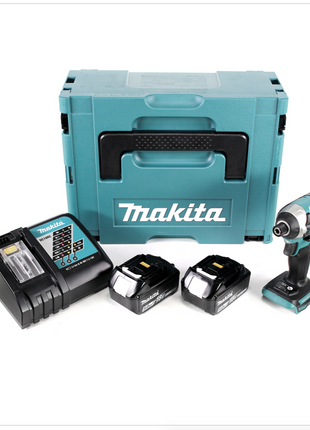 Makita DTD 154 RTJ Akku Schlagschrauber 18V 1/4" 175Nm Brushless + 2x Akku 5,0Ah + Ladegerät + Makpac - Toolbrothers