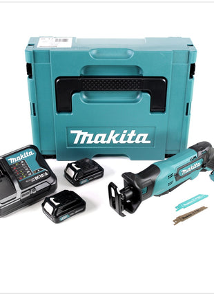 Makita JR 103 DRYJ 10,8 V Akku Säbel Reciprosäge + 2 x 1,5 Ah Akku + Ladegerät im Makpac 1 Systemkoffer - Toolbrothers