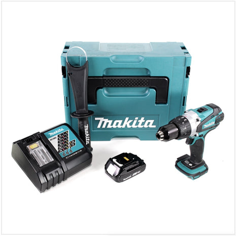 Makita DDF 458 RA1J Akku Bohrschrauber 18 V 91 Nm + 1x Akku 2,0 Ah + Ladegerät + Makpac - Toolbrothers