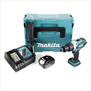 Makita DDF 458 RT1J 18V Akku Bohrschrauber 91 Nm im Makpac mit 1x BL 1850 B 5,0 Ah Akku und DC18RC Ladegerät