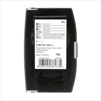 Bosch 32 teiliges Bit Set in robuster Box grau ( 2607017319 ) - Toolbrothers