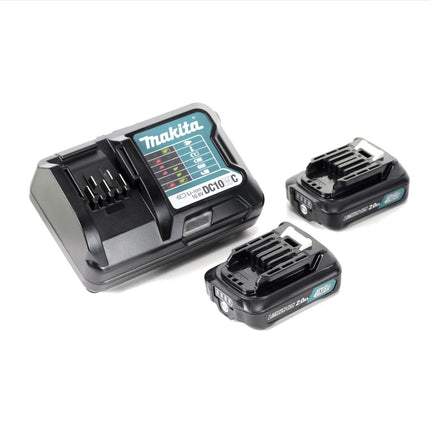 Makita HR 166 DWAJ Akku Bohrhammer 10,8V 1,10J + 2x Akkus 2,0Ah + Schnellladegerät im Makpac 2 - Toolbrothers