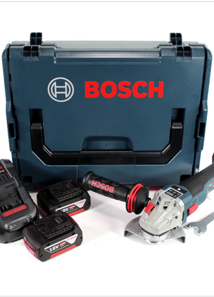 Bosch GWS 18 V 115 SC Akku Winkelschleifer in L-Boxx + GCY 30-4 Connectivity Modul + 2x GBA 18 V 5,0 Ah Akku + 1x GAL 1880 CV Ladegerät - Toolbrothers