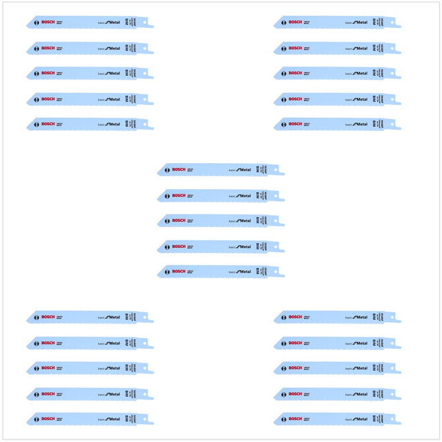 Bosch 25 Säbelsägeblätter S 918 AF 150 mm Basic for Metal ( 5 x 2608651780 ) - Toolbrothers