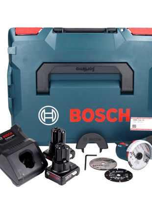 Bosch GWS 12V-76 Professional Akku Winkelschleifer 12 V 76 mm Brushless + 2x Akku 6,0 Ah + Ladegerät + L-Boxx - Toolbrothers