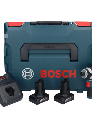 Bosch GDR 12V-105 Professional Akku Drehschlagschrauber 12 V 105 Nm 1/4" + 2x Akku 6,0 Ah + Ladegerät + L-Boxx - Toolbrothers