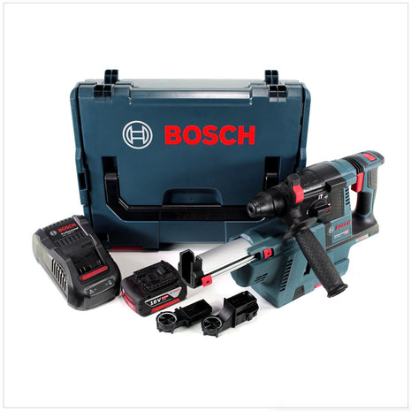 Bosch GBH 18 V-26 Akku Bohrhammer Professional SDS-Plus + GDE 18 V-16 Staubabsaugung + 1x Akku 6Ah +  Ladegerät + L-Boxx - Toolbrothers