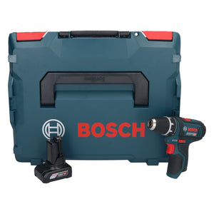 Bosch GSR 12V-15 Professional Akku Bohrschrauber 12 V 30 Nm + 1x Akku 6,0 Ah + L-Boxx - ohne Ladegerät