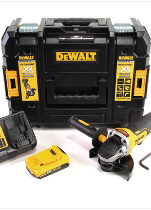 DeWalt DCG 406 D1 Akku Winkelschleifer 18V 125mm Brushless + 1x Akku 2,0Ah + Ladegerät + TSTAK - Toolbrothers