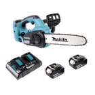 Makita DUC 302 PF2 Akku Kettensäge 36V ( 2x18V ) 30 cm + 2x 3,0 Ah Akku + Doppelladegerät - Toolbrothers