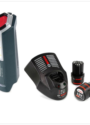 Bosch Professional GLI 12V-300 Akku Lampe + 2x GBA 12V 2,5 Ah Akku + GAL 1230 Ladegerät - Toolbrothers